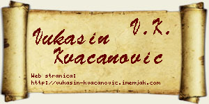 Vukašin Kvačanović vizit kartica